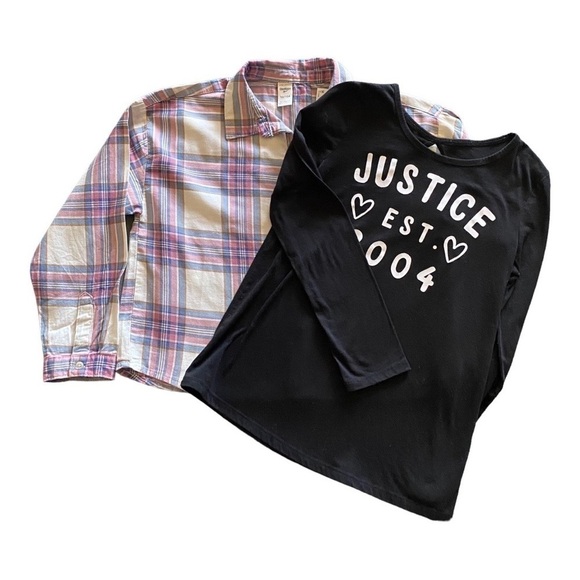 NWT-GIRLS BUNDLE-OSH KOSH & JUSTICE-SIZE 10 - Picture 1 of 8